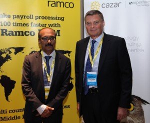 (R-L): Guy Rickett, CEO, Cazar and Virender Aggarwal, CEO, Ramco Systems.