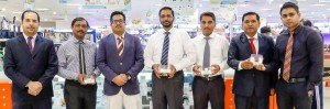 Executive from Ctroniq, Lulu Hypermarket and AJM Kooheji Group at the official launch of the E380C smart watch in Bahrain.