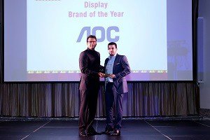 Sameh Gamal from AOC receiving the award