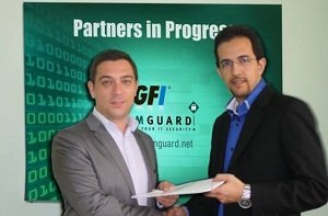 John Spoor of GFI with Mohammad Mobasseri of ComGuard (L to R)