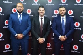 Osama Mortada of CorporateStack with Ahmed Sedky of Vodafone and Mohamed Abdin of CorporateStack (L to R)