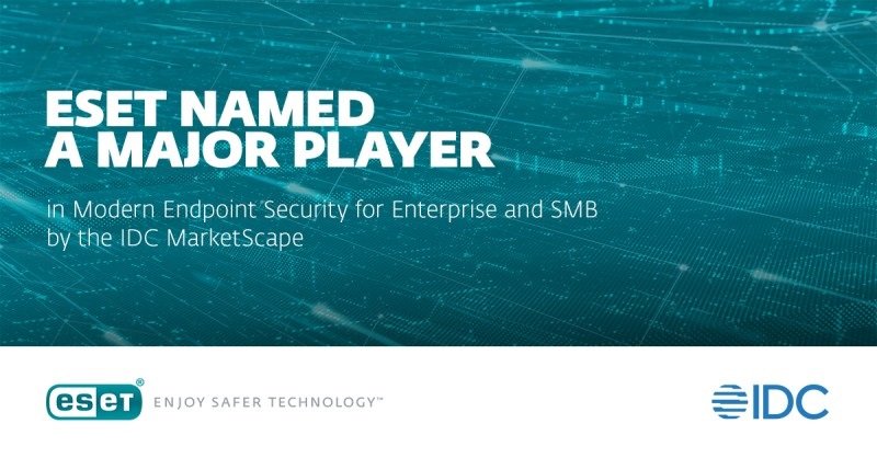 ESET recognized as a Major Player by IDC MarketScape