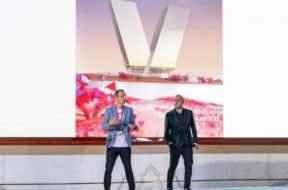 pax.world Founder Frank Fitzgerald and Virtuzone CEO George Hojeige unveil The V at MetaWeek Dubai