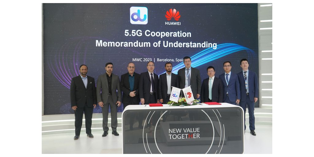Du UAE and Huawei sign MoU on 5.5G strategic cooperation